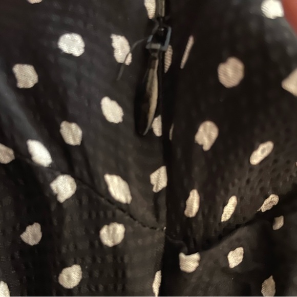 Anthropologie Agatha Midi Dress in Black & White Polka Dot with Open Back. Sz 8. - Picture 11 of 12